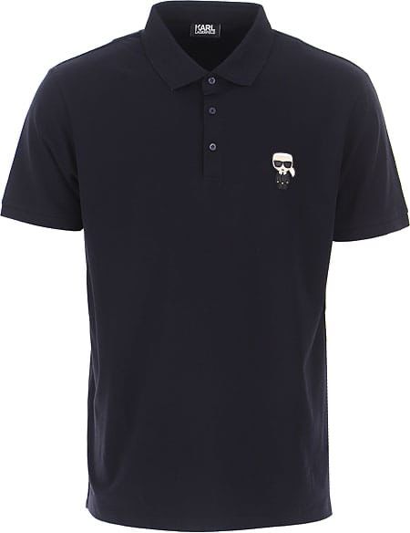karl lagerfeld polo tshirt קארל לגרפלד חולצת צווארון בצבע שחור